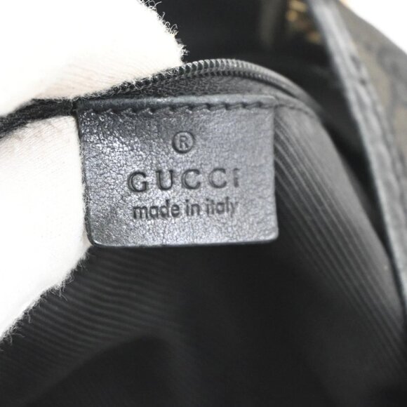 GUCCI GG Canvas Shoulder Tote Bag Leather canvas Black GHW Italy - Picture 11 of 15